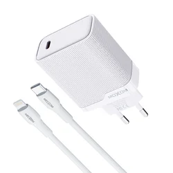 Moxom Kućni punjač MX-HC293, Type-C na Lightning, 20W, Beli
