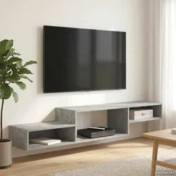 TV ormar za montažu na zid Zidna montaža Betonska siva