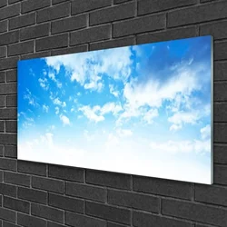 tulup.si Steklena slika Sky oblaki landscape 100x50 cm 4 obešalnika