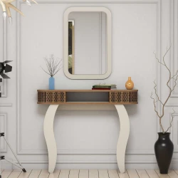 Hanah home Polica 105x85x30cm Krem