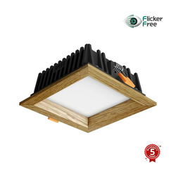 APLED - LED ugradna SQUARE WOODLINE LED/6W/230V 3000K 12x12 cm masivni hrast