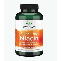 Swanson Flush-Free Niacin, 500mg, 120 kapsula