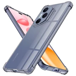 Techsuit Shockproof Clear Silicone zaštitna maskica za Honor 400 Pro – smoke crna