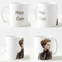 Keramička šolja Marie Curie, 330ml, Višebojna