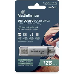 MediaRange USB fleš memorija 128 GB MR938, dvostruka USB-A i USB-C, USB 3.2