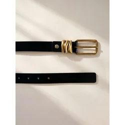 ARMIE Pas The Katy Leather Belt črna