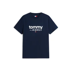 Tommy Jeans Majica mornarska/rdeča/bela