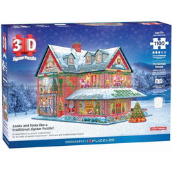 Eurographics - Puzzle 3D sestavljanka - božična hiša - 1 000 kosov