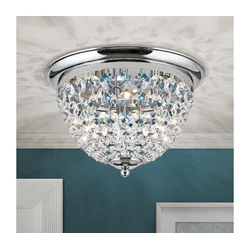 Orion DLU 1840/35 - kristalno stropno svetlo (plafon), 3x E27/40W/230V, prečnik 35 cm, hrom