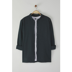 Trendyol Anthracite Regular Fit Textured Shirt