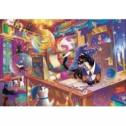 BlueBird - Puzzle Knjigarna Wizard Cat - 1 000 kosov
