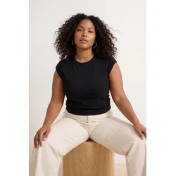 Trendyol Curve Ženska bluza Tbbss26Af00053, Crna