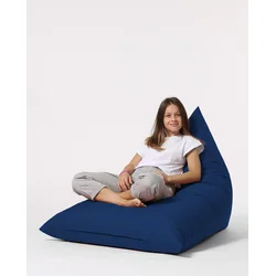 Atelier Del Sofa Vrtna vreča Bean Bag, piramida Big Bed Pouf - temno modra