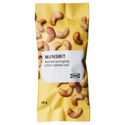 MUNSBIT Pečeni indijski orah, blago posoljeno, 60 g