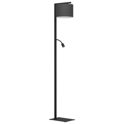 EGLO podna lampa FOLIGNO E27 180 cm crna sa LED lampom za čitanje 390068