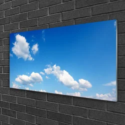 tulup.si Slika na steklu Sky oblaki landscape 100x50 cm 4 obešalnika