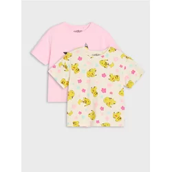 Sinsay - Komplet od 2 majice kratkih rukava Pokémon - pastelno roze