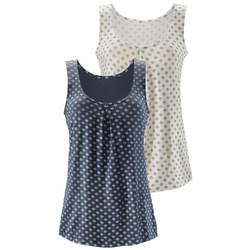 LASCANA Top, modra, bela