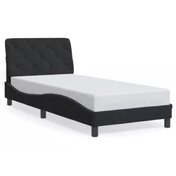 Okvir za krevet bez madraca crni 80x200 cm baršunasti
