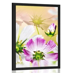 Plakat poletne rože - 30x45 black