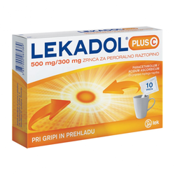 LEKADOL PLUS C ZRNCA V VREČKAH, 10X5G