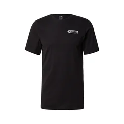 G-STAR Majica Old skool črna/srebrna