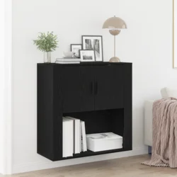 Ormar za Zid Zidne Crni hrast 80 x 33 x 80 cm Konstruirano drvo