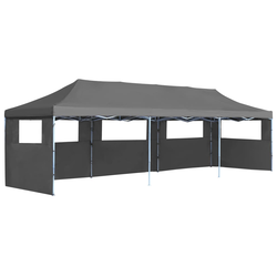 Sklopivi šator za zabave s 5 bočnih zidova 870x291x315 cm antracit