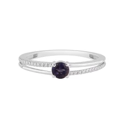 Diamant Exquis Prstan Ring aus 375 Weißgold mit Diamant srebrna