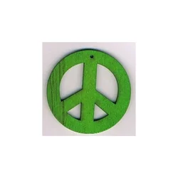 Drveni privezak „peace“ zeleni