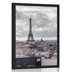Plakat razgled na Pariz z mestne ulice - 60x90 white