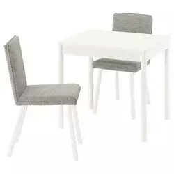 TONSTAD / TONSTAD Sto i 2 stolice, prljavobela/Viarp bež/braon prljavobela, 80/120x70 cm