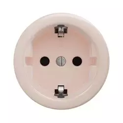 Kliklap - Retro kućna SCHUKO utičnica bez okvira 230V/16A, staro-ružičasta
