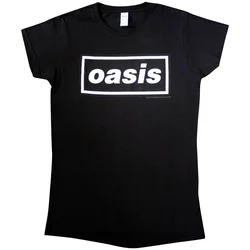 Oasis Decca Logo Black M Ženske Majica