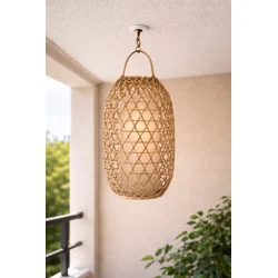 Bali - Ručni rad Luster, Ratan, 25 cm, Krem
