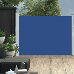Uvlačiva bočna tenda za terasu 120 x 500 cm plava
