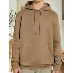 Sinsay - Basic hoodie - smeđesivo