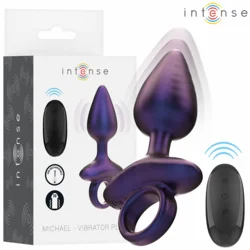 INTENSE Michael Rechargeable Vibrating Plug with Remote Control, Black D-242065