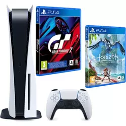 SONY igralna konzola PlayStation 5 Disc Edition + igra Gran Turismo 7 PS4 Edition + igra Horizon Forbidden West PS4 Edition