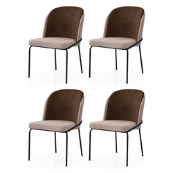 Hanah Home Set trpezarijskih stolica Dore 193 V4, 4 komada, Krem