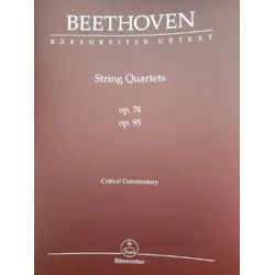 BEETHOVEN:STRING QUARTETS OP.74 & OP.95 CRITICAL COMMENTARY