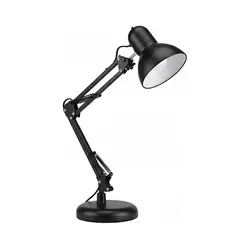 Stona lampa sa klipsom 2u1 1xE27/60W/230V crna