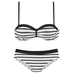 LASCANA Bikini, črna, bela