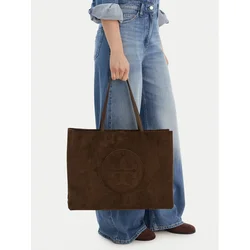 Tory Burch Ročna torba Ella Suede Tote 170980 Rjava