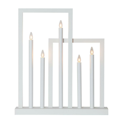 Eglo 410951 - Božićni svećnjak FRAME 5xE10/3W/230V beli