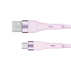 shumee USB - microUSB kabel 1 m silikon roza Kruger & Matz Basic