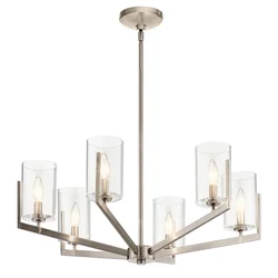Quintiesse QN-NYE6-CLP - Luster na štapu NYE 6xE14/40W/230V mat hrom