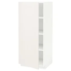 METOD Visoka omara s policami, bela/Veddinge bela, 60x60x140 cm