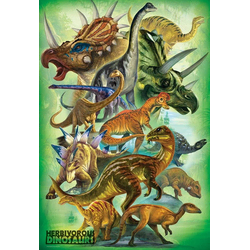 EuroGraphics Puzzle Rastlinojedi dinozavri 100 kosov