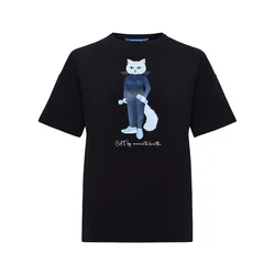Cat e Lolette Majica Sport cat with dumbbells modra